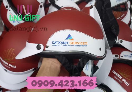 in nón bảo hiểm quà tặng