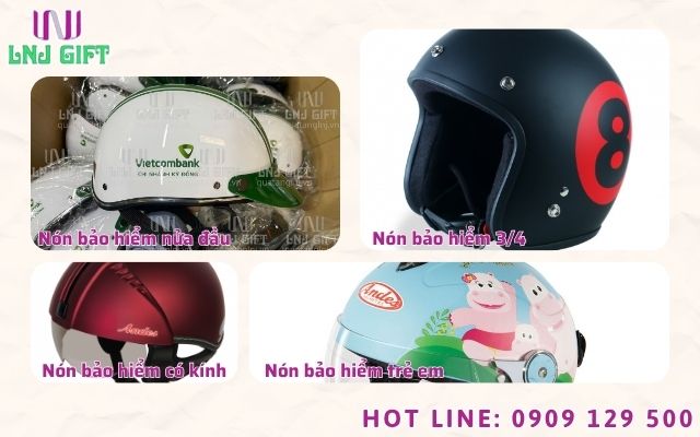 Các mẫu nón bảo hiểm quảng cáo phổ biến nhất hiện nay