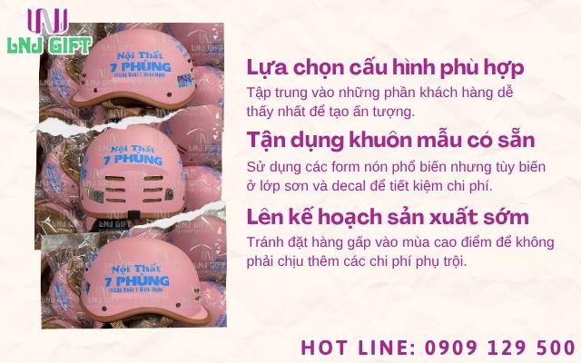 Cách tối ưu chi phí khi đặt làm mũ bảo hiểm theo yêu cầu số lượng từ 100 chiếc