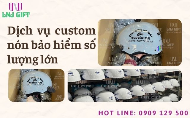 Dịch vụ custom nón bảo hiểm số lượng lớn