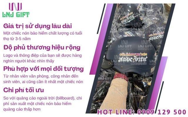 Nón bảo hiểm quà tặng doanh nghiệp món quà bảo vệ an toàn cho khách hàng