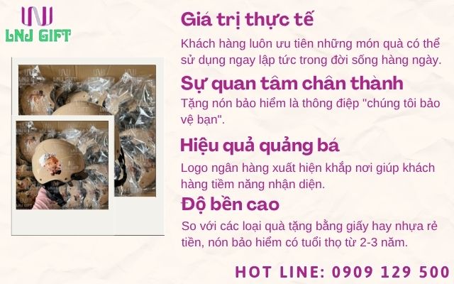 Tại sao nón bảo hiểm quảng cáo là quà tặng mở thẻ và gửi tiết kiệm hiệu quả nhất?