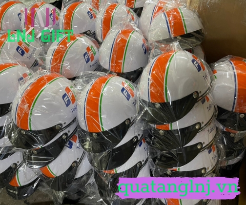 Mũ bảo hiểm nửa đầu in logo FPT