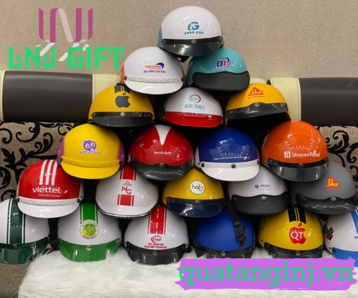 Xưởng sản xuất và in mũ bảo hiểm làm quà tặng giá tốt