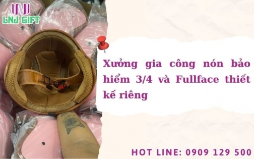 Xưởng gia công nón bảo hiểm 3/4 và Fullface thiết kế riêng